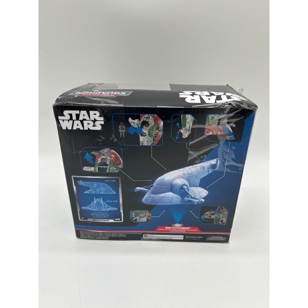 Star Wars Micro Galaxy Squadron Boba Fett’s Starship - 7-Inch Starship Class Vehicle with 1-Inch Boba Fett and Fennec Shand Micro Figure Accessories