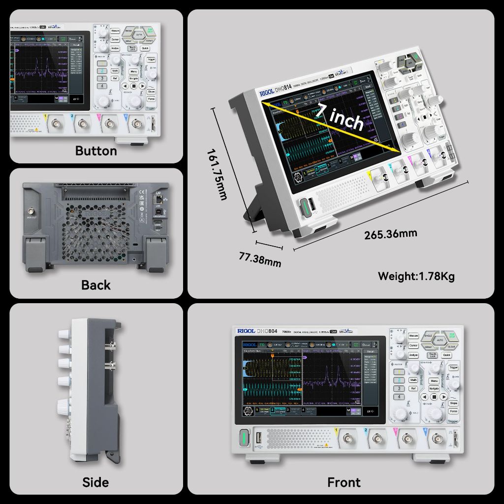 RIGOL Digital Oscilloscope 12-bit 25 Mpts Ultra Acquire