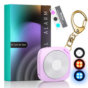 Wsdcam Running Lights for Runners with 130dB Loud Safety Alarm, USB-C LED Safety Light for Night Walking/Jogging/Dog Walking/Cycling, Clip On Reflective Running Gear with 3 Adjustable Straps(Purple)