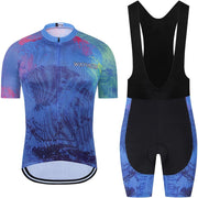Men's Cycling Jersey Set Road Bike Shorts Sleeves Jersey Zipper Pokcet Bib Shorts with 20D Gel Pad Biking Clothing Sets - 3XL