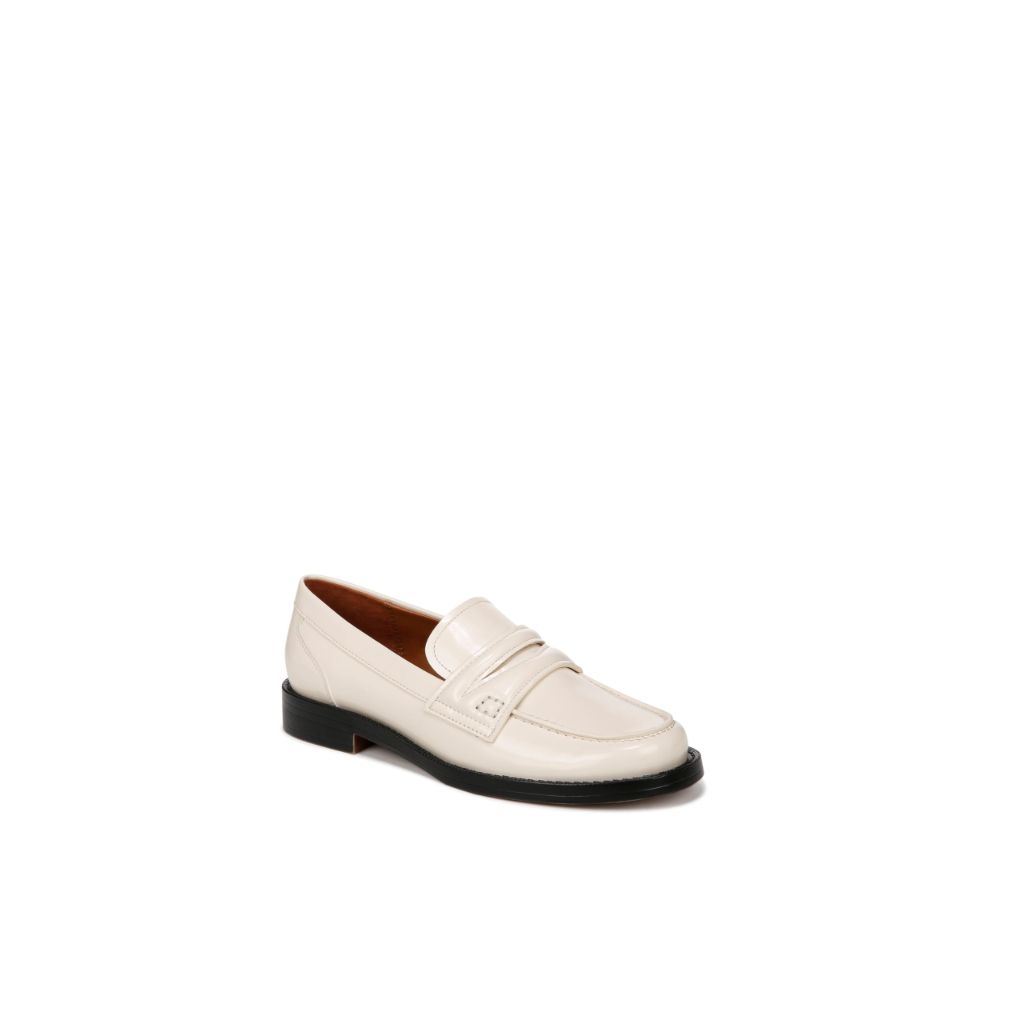 Franco Sarto Womens Lillian Slip On Penny Loafer Vanilla White 6.5 M