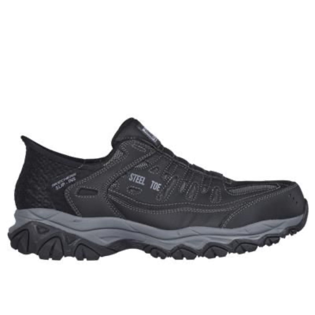 Skechers Men's Cankton Slip-In Work Sneakers, Size 8, Black