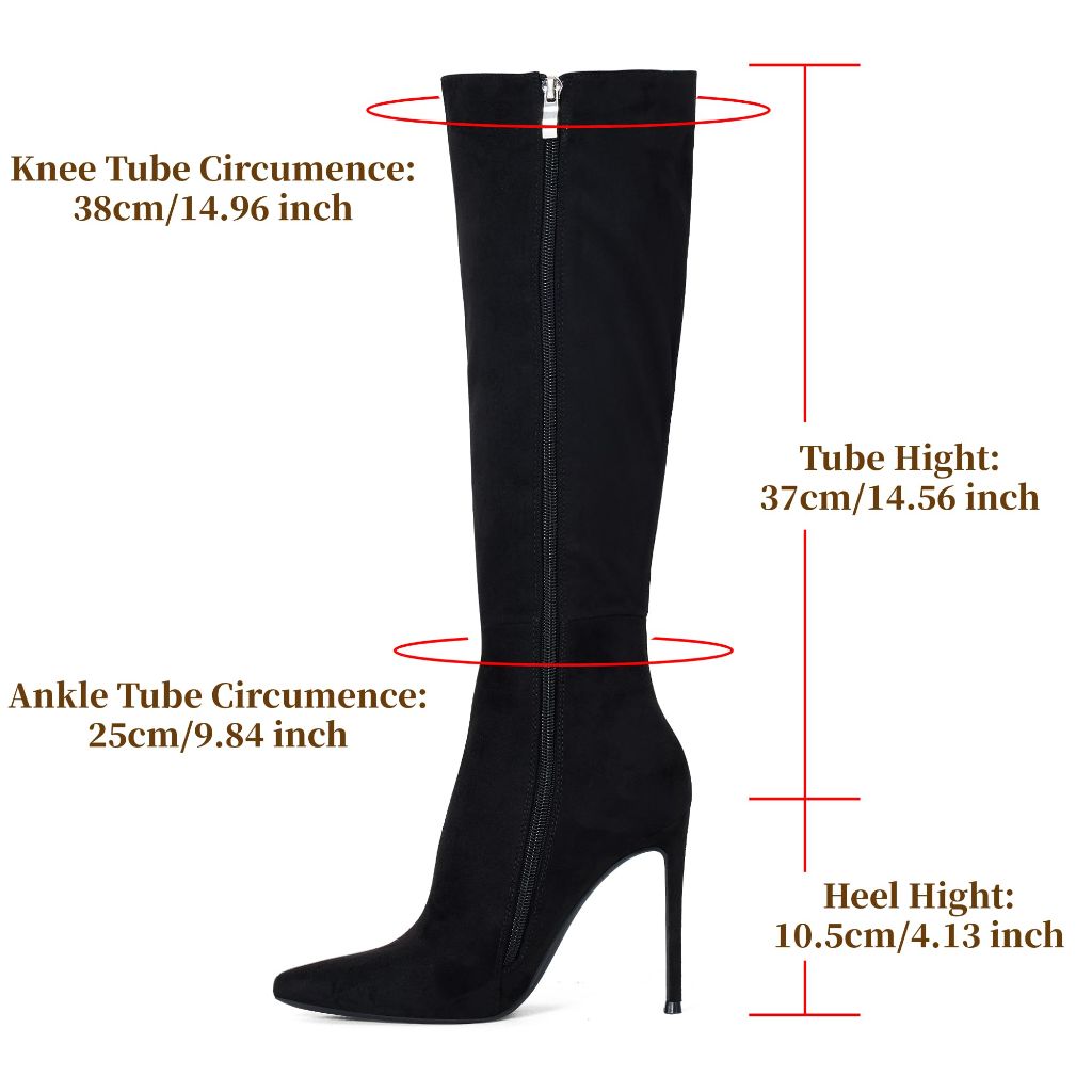 Elisabet Tang 4-inch Women's Knee High Long Boots, Black - Size 9