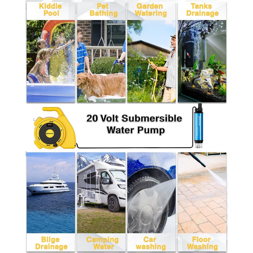 Portable Transfer Pump Compatible For Dewalt 20V Max Battery, 635GPH, 120W Battery Powered Water Pump, (No Battery)