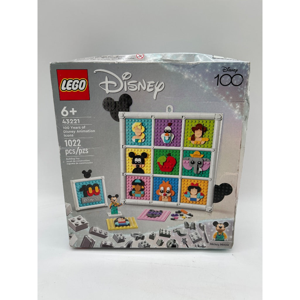 LEGO Disney Classic 100 Years of Disney Animation Icons 43221 Buildable Disney Toy with Mickey Mouse Minifigure