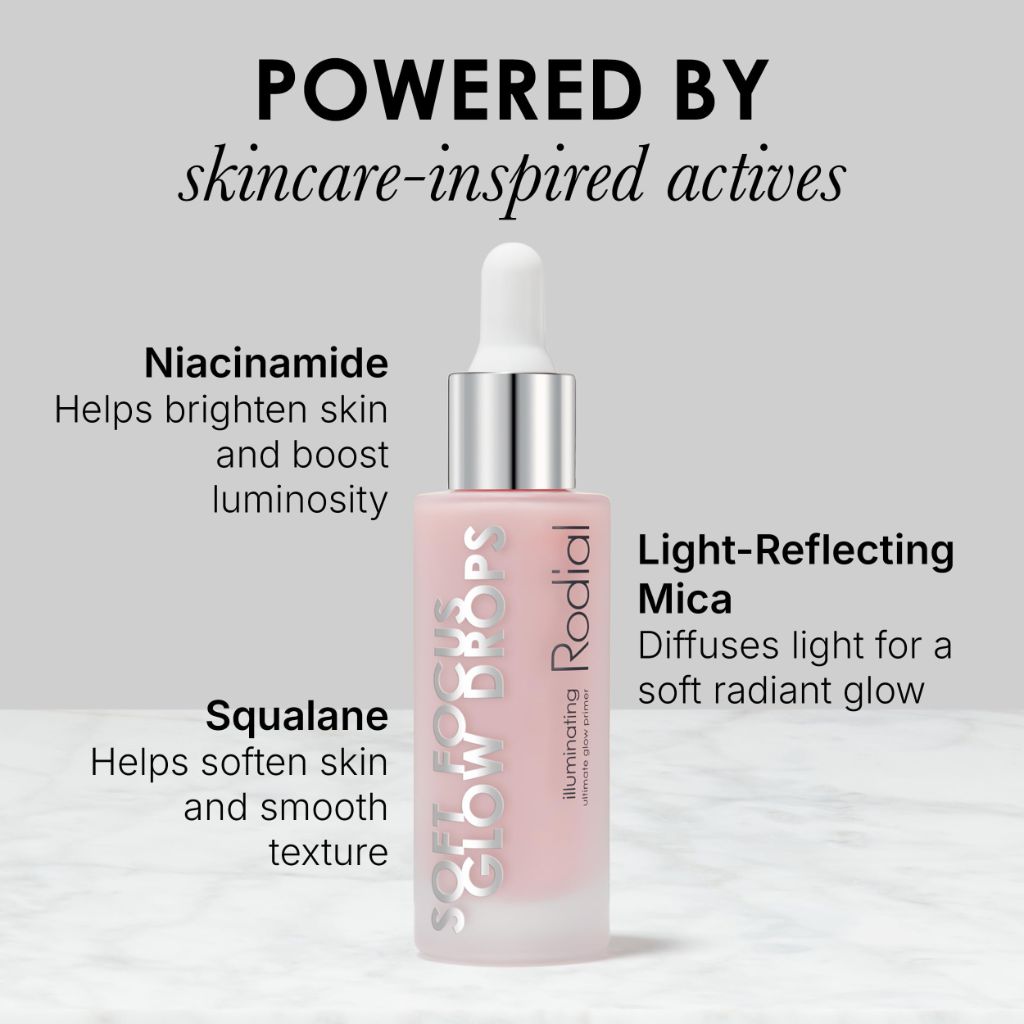 Rodial- Soft Focus Glow Booster Drops, Radiance Booster Illuminating Serum