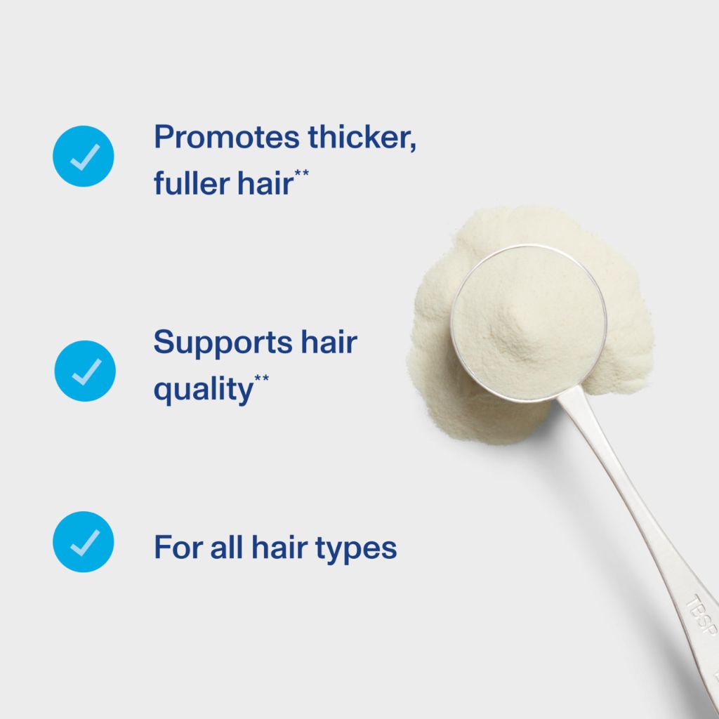 Vital Proteins Collagen Peptides + Biotin 10000mcg Hair Complex, Hair Growth Supplement - Unflavored Collagen for Women, 11.4oz