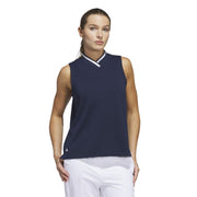 adidas Women's Go-To Sleeveless Polo Shirt - Collegiate Navy, Large