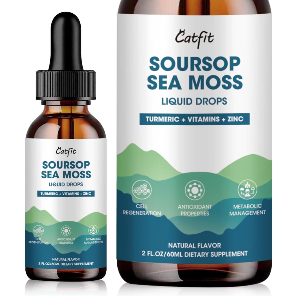 Catfit Soursop Graviola Liquid Drop – Soursop Drops for Cell Support 2 Fl Oz