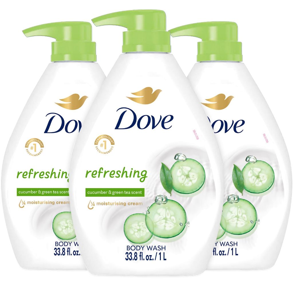 Dove Refreshing Body Wash Cucumber and Green Tea - 33.8 fl. oz. (3 Pack)