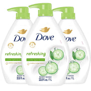 Dove Refreshing Body Wash Cucumber and Green Tea - 33.8 fl. oz. (3 Pack)