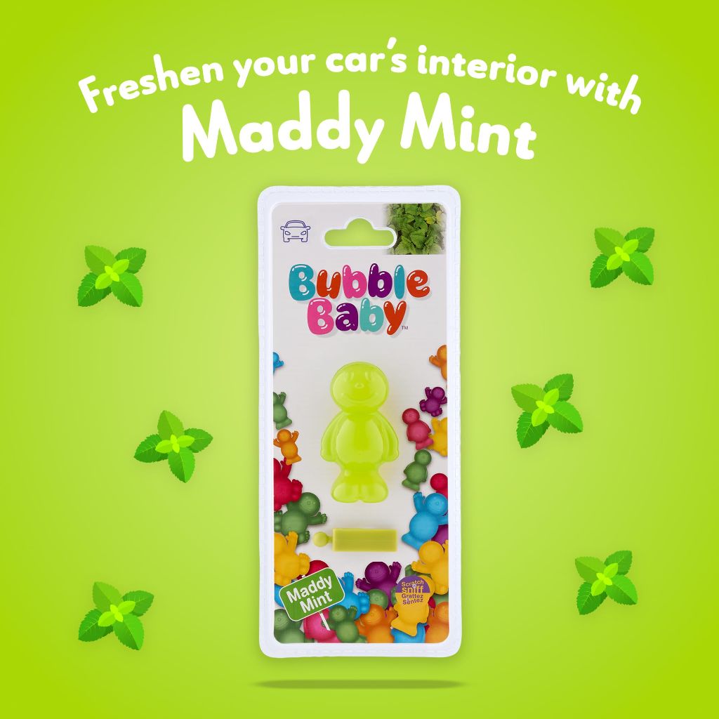 BUBBLEBABY 3D/Vent Clip Car Vent Air Freshener and Odour Eliminator - Mint Fragrance Pack of 6