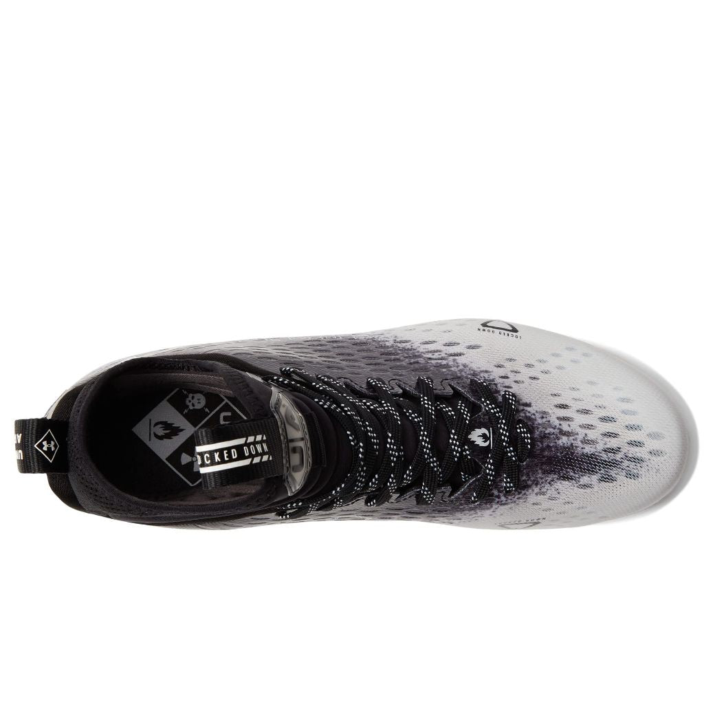 Under Armour Men's Sportlight Lux MC 2.0 Football Cleats - Black/White/Silver, Size 11.5