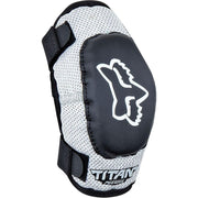 Fox Racing Youth Pewee Titan Medium/Large Motocross Dirt Bike Elbow Pads, Black/Silver, One Size