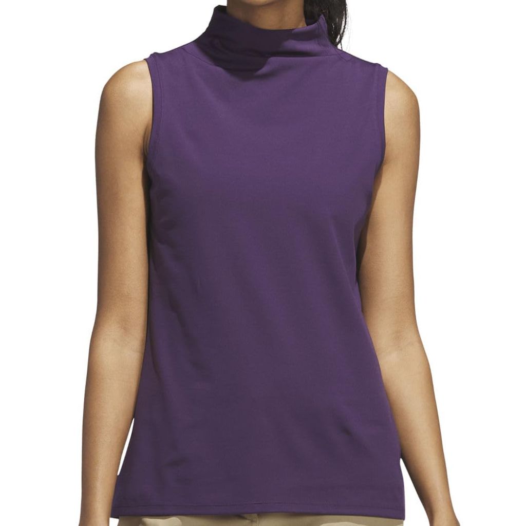 Adidas Women's Ultimate365 Sleeveless Mock Neck Top, White, X-Large