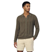 Joe's Jeans Men's Summer Crochet Cardigan, Lichen (Army Green) XXL