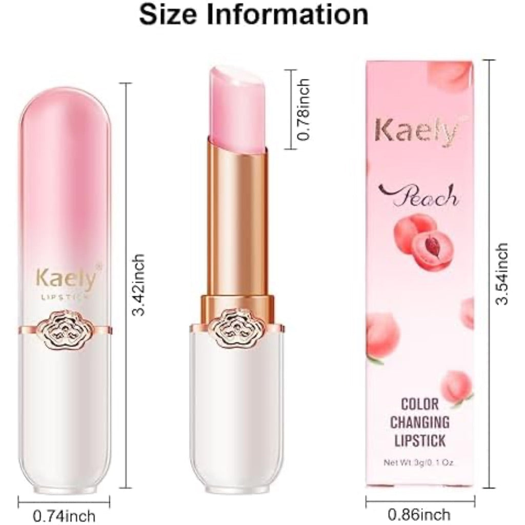 Kaely Color-Changing Hydrating Tinted Lip Balm - Peach/Strawberry/Blueberry, 3ct.
