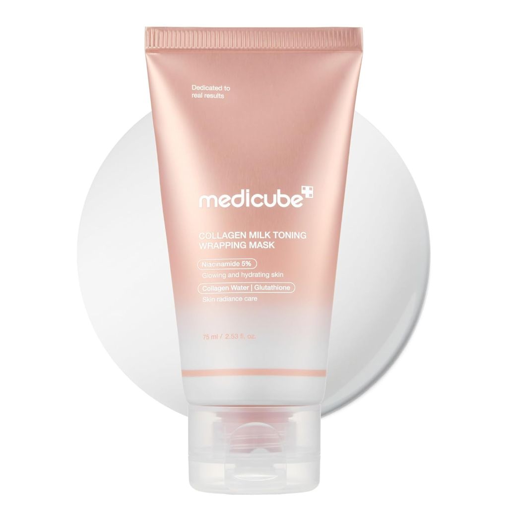 Medicube Wrapping Mask Collagen Glazed Milky Glow Daytime Peel Off Mask | Korean Skin Care | 2.53 fl. oz
