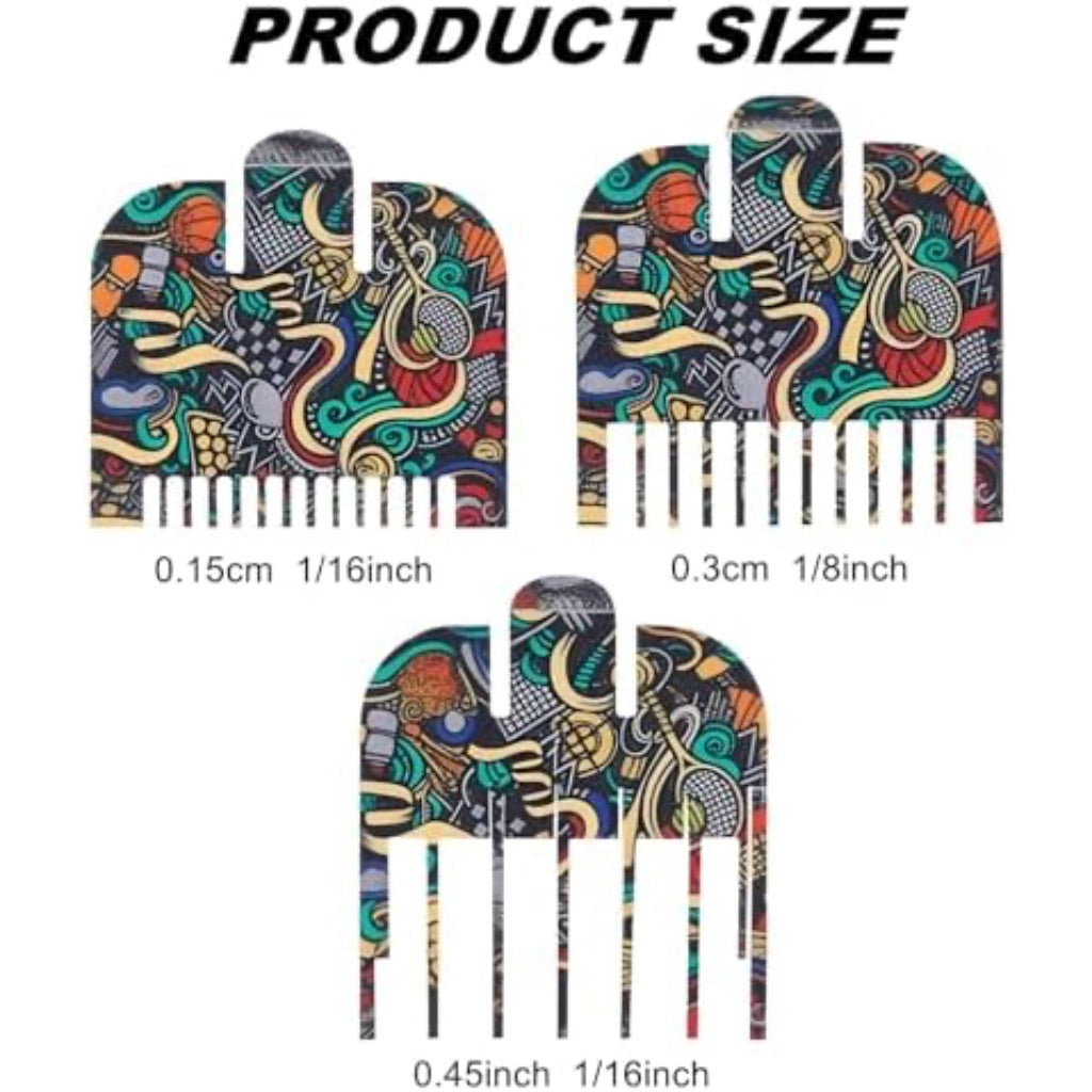 Compatible with Wahl Clipper Guards Set,3Pack Graffiti Clipper Guard Replacement Compatible with Most Wahl Clippers,1/16'' 1/8'' 3/16'',Patten C.