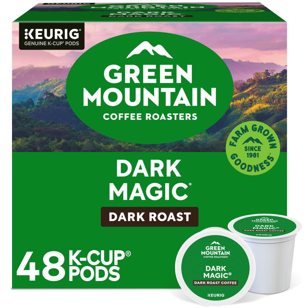 Green Mountain Coffee Roasters Dark Magic, Single-Serve Keurig K-Cup Pods, Dark Roast Coffee Pods, 48 Count