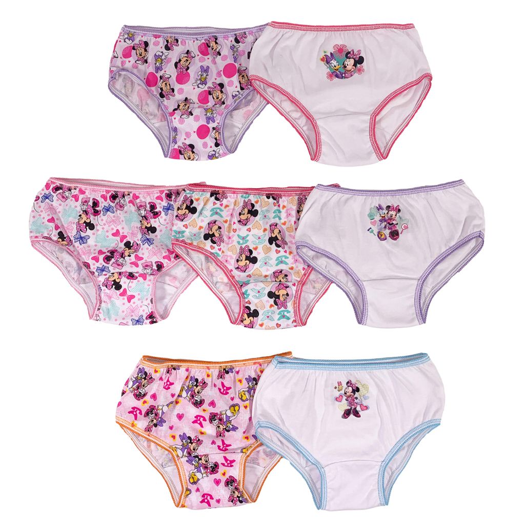 Disney Minnie Mouse Underwear with Multiple Print and Silhouette Options in Sizes 2/3T - 8