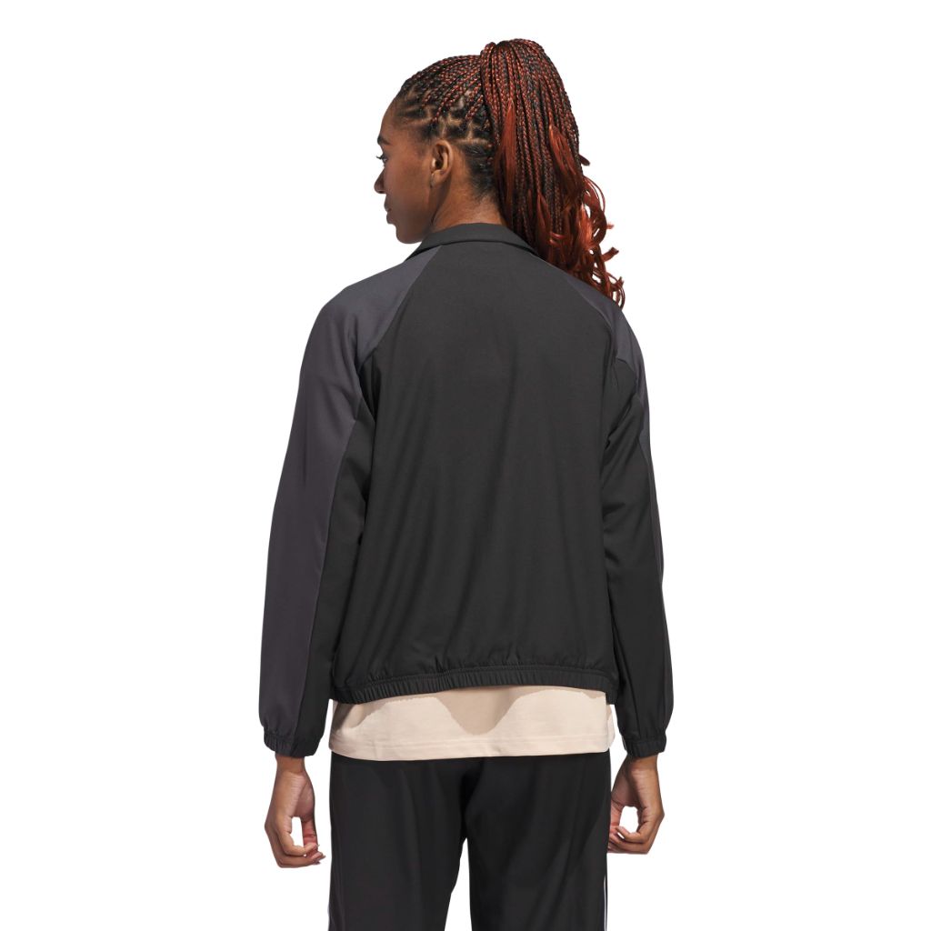 Adidas Women's Select Woven Basketball Jacket, Black/Carbon, X-Large