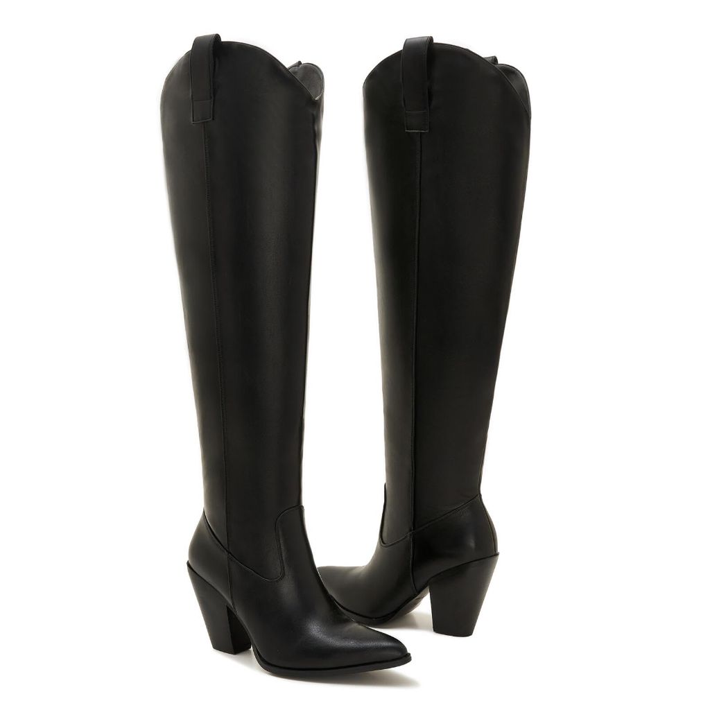 SZ 11W, ZXHYZLZ Women's Wide Calf Over The Knee Boots with Side Zipper – Faux Leather