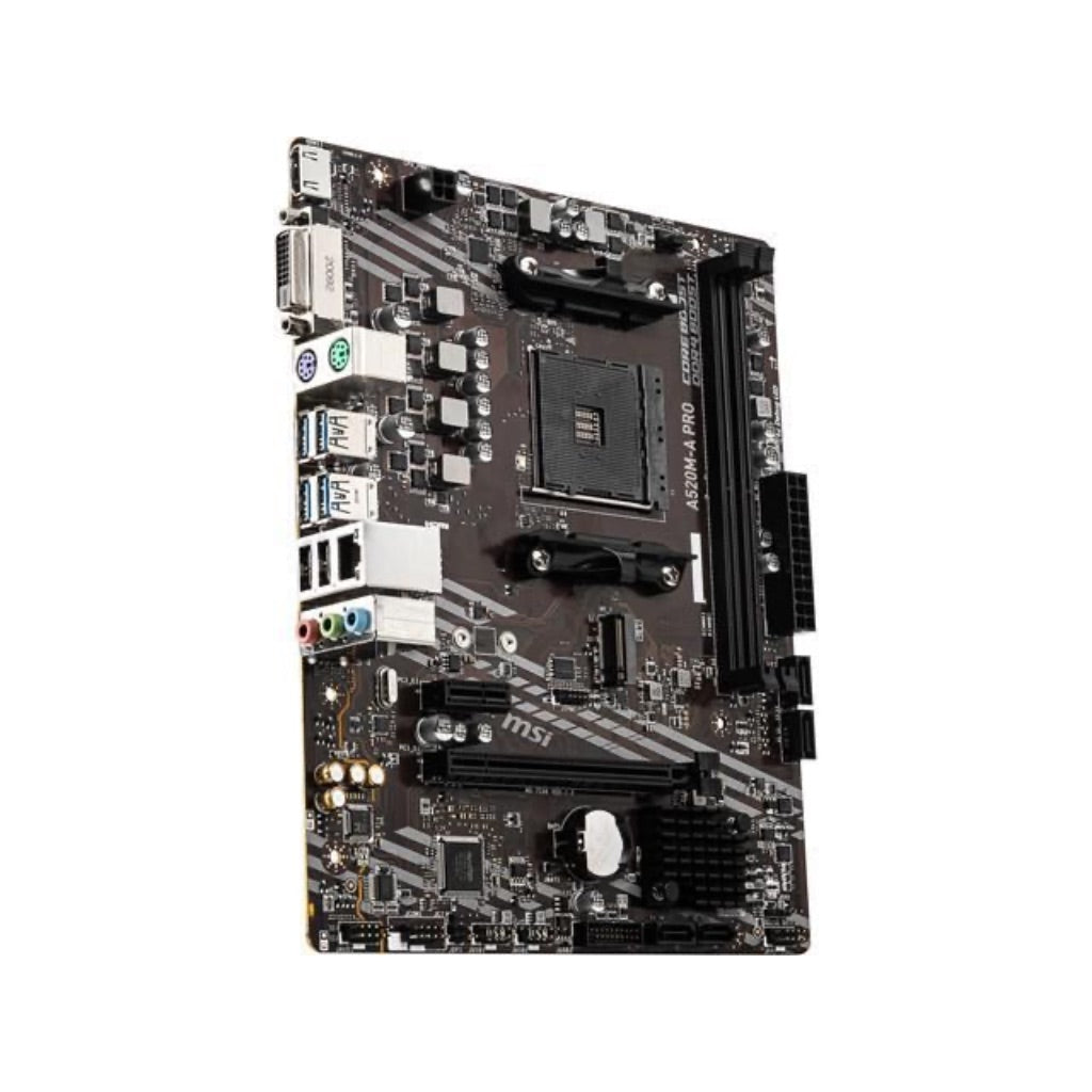 MSI A520M-A PRO Gaming Motherboard AMD Ryzen 5000, DDR4, AM4, PCIe 3.0