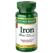 Nature’s Bounty Iron Supplement  65mg  100 Tablets