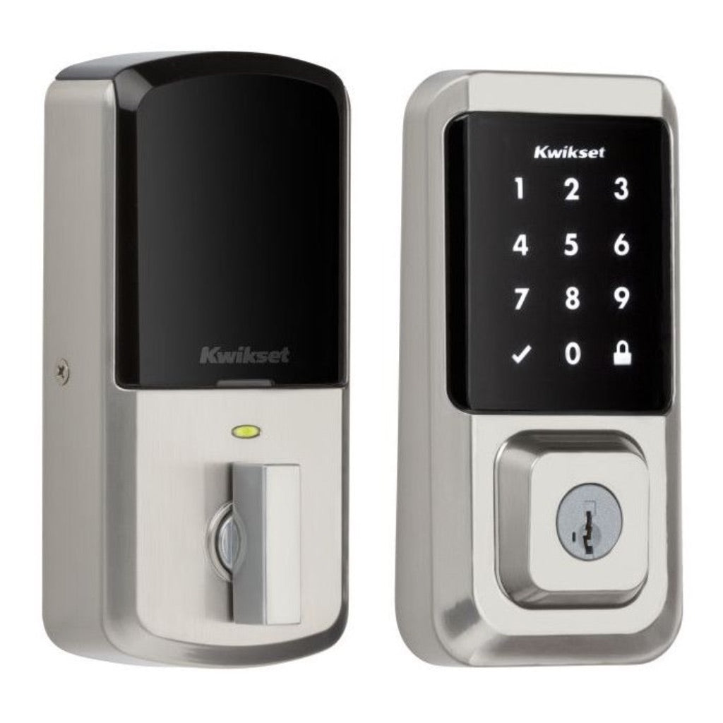 Kwikset Halo SmartKey Wi-Fi Deadbolt & Touchpad Door Lock, Satin Nickel