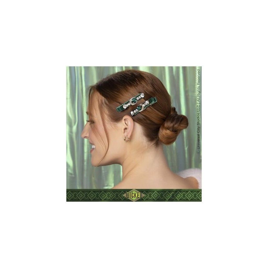 Wicked Emerald City Rhinestone Salon Clips - Hair Clips - Hair Clips for Women - Gifts for Her - Hair Accessories -Scunci by Conair - 2PK