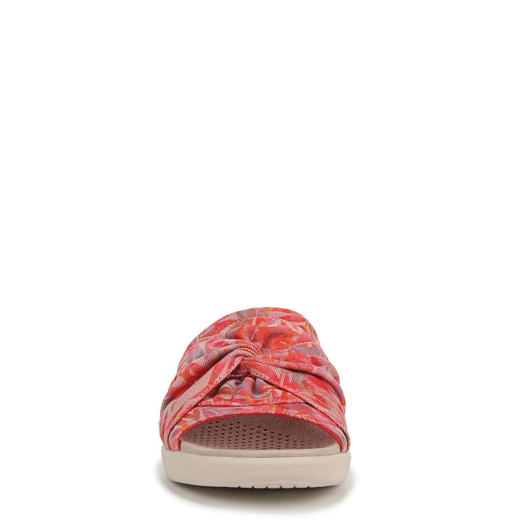 LifeStride Women's Cherish Slide Sandal Coral Multi Island Palm Print 11 M