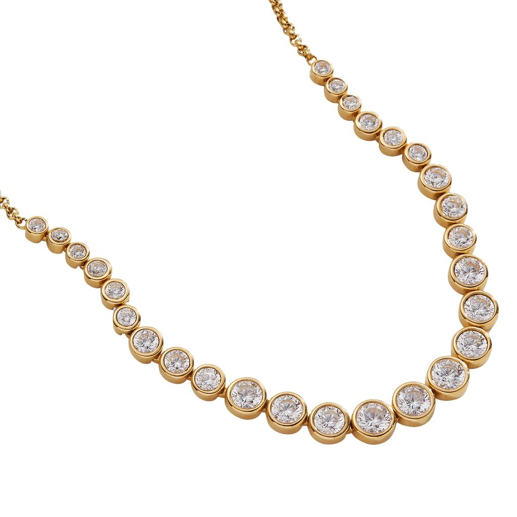 Alex and Ani Adjustable Crystal Tennis Necklace