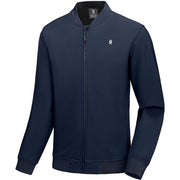 Little Donkey Andy Men's Fleece Bomber Jacket - Ensign Blue, Size Large
