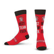 For Bare Feet NCAA SOUTH DAKOTA COYOTES Best Team Ever Crew Sock Team Color OSFM