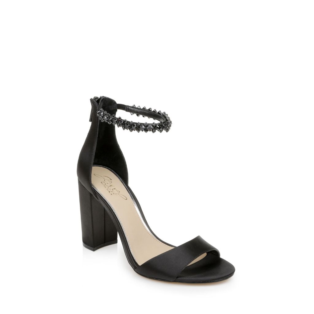 Jewel Badgley Mischka Women's Louise Evening Sandals - Black, Size 6