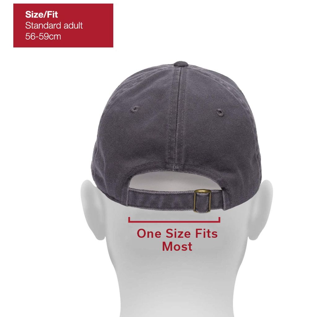 Outdoor Cap Mountain Embroidered Unstructured Baseball Cap for Adults, Charcoal