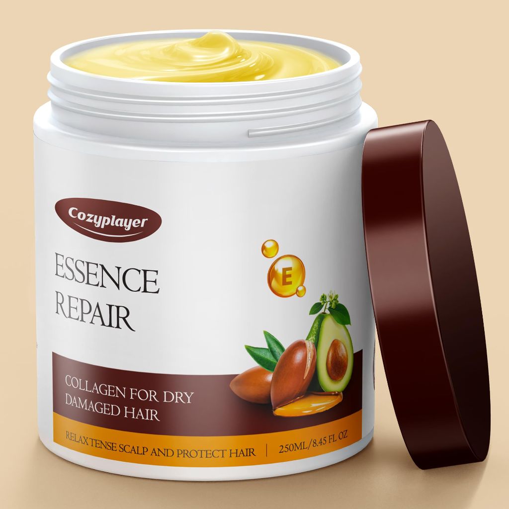 Cozyplayer Hair Mask Deep Conditioning Argan Oil Collagen,  8.45 oz 250ml