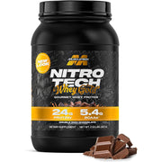 MuscleTech Nitro-Tech Whey Gold Gourmet Whey Protein Powder, Double Rich Chocolate, 2lb