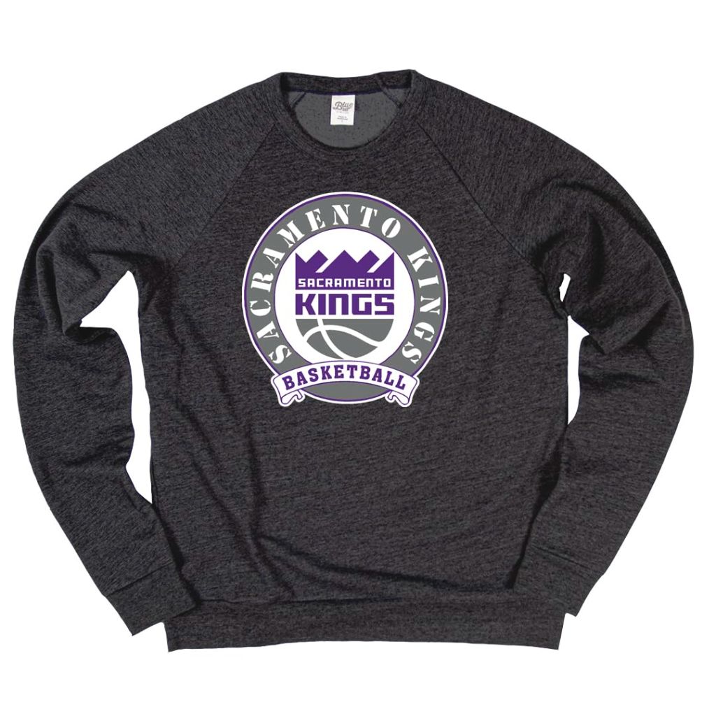 Sacramento Kings NBA Officially Licensed Tri-Blend Crewneck Sweatshirt Black, X-Large