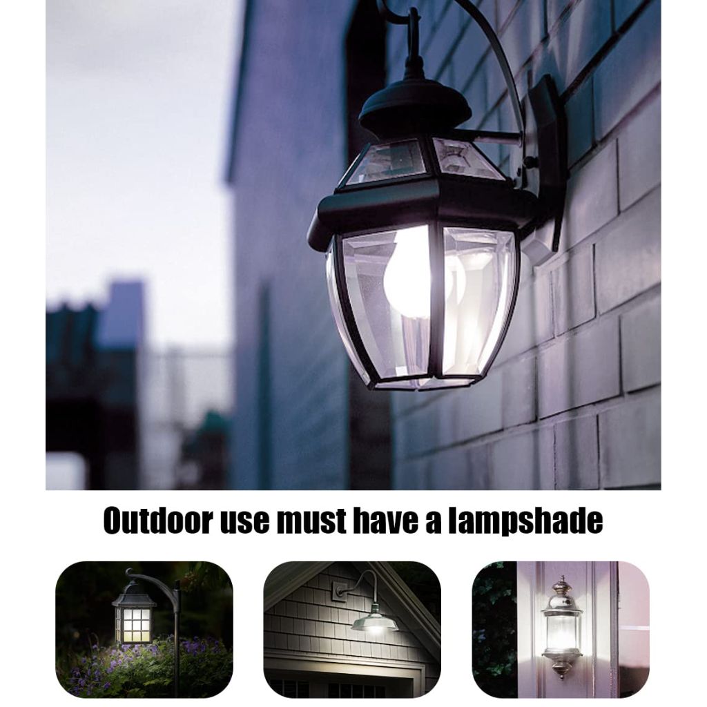 Emotionlite Sensor Light Bulbs Outdoor, Neutral White LED Bulbs, 60 Watt Equivalent