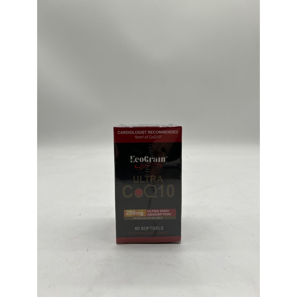 EeoGrain Super Coenzyme Q10 (Ubiquinone) 200mg with Vitamin E - 60 Count