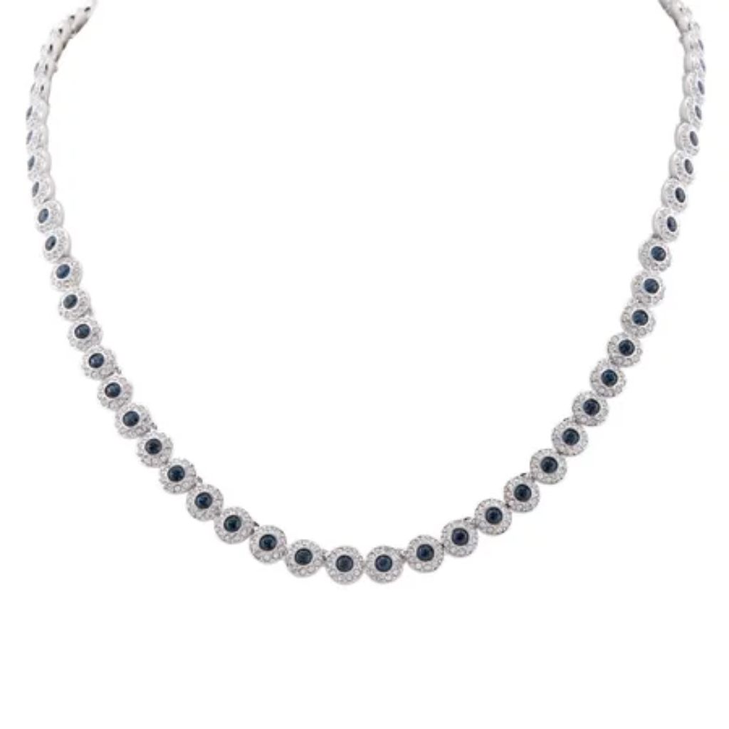 Swarovski Una Angelic Rhodium-Plated Crystal Tennis Necklace (5733402)