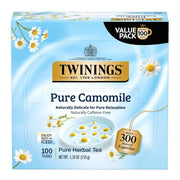Twinings Pure Camomile Herbal Tea Individually Wrapped Bags, 100 Teabags
