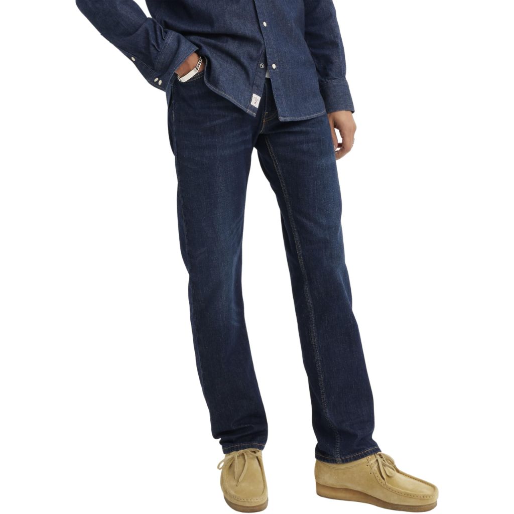Levi's Men's 505 Regular Fit Jeans, Nail Loop Knot-Dark Indigo, 36W x 32L
