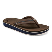 Cobian Men’s Ponto Rise Synthetic Leather Strap Flip-Flop Sandals, Brown, 10