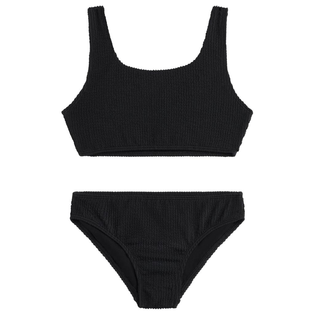 Popcorn Solid Square Neck Bikini