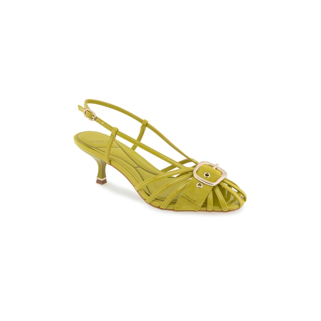 Kenneth Cole New York Glenda Chartreuse Patent Size 7.5
