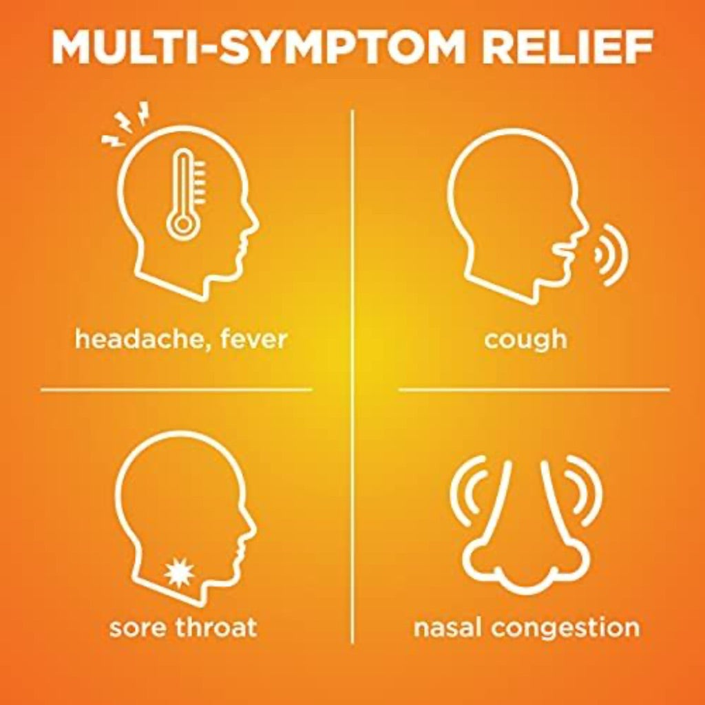 Amazon Basic Care Daytime Cold & Flu Liquid - Orange, 12 fl. oz.