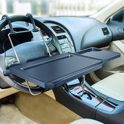 2 in 1 Car Steering Wheel Tray / Back Seat Headrest Tray for XERGUR -Black